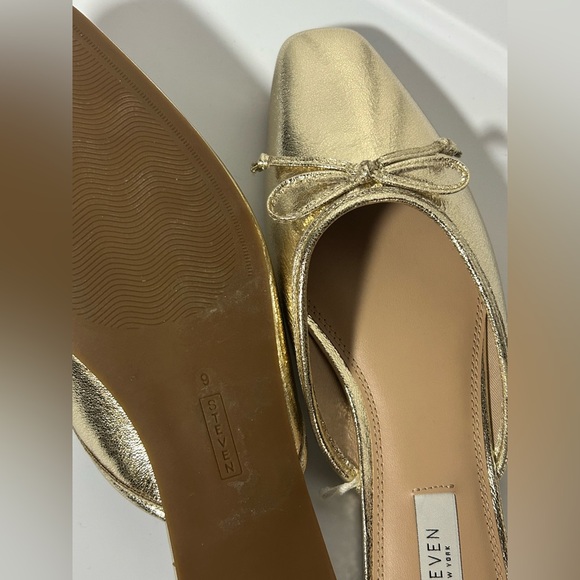 NWOT Steven by Steve Madden New York Gold Metallic Callandra Flat Mule Women’s 9 - Picture 6 of 7